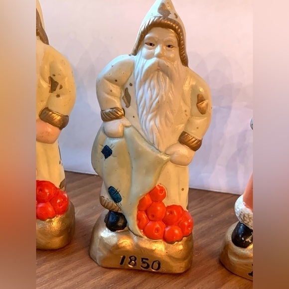 Set Of 5 MSR Imports Santa Ornaments Vintage Look Ceramic 1991 Taiwan 4 3/4” - Picture 7 of 7